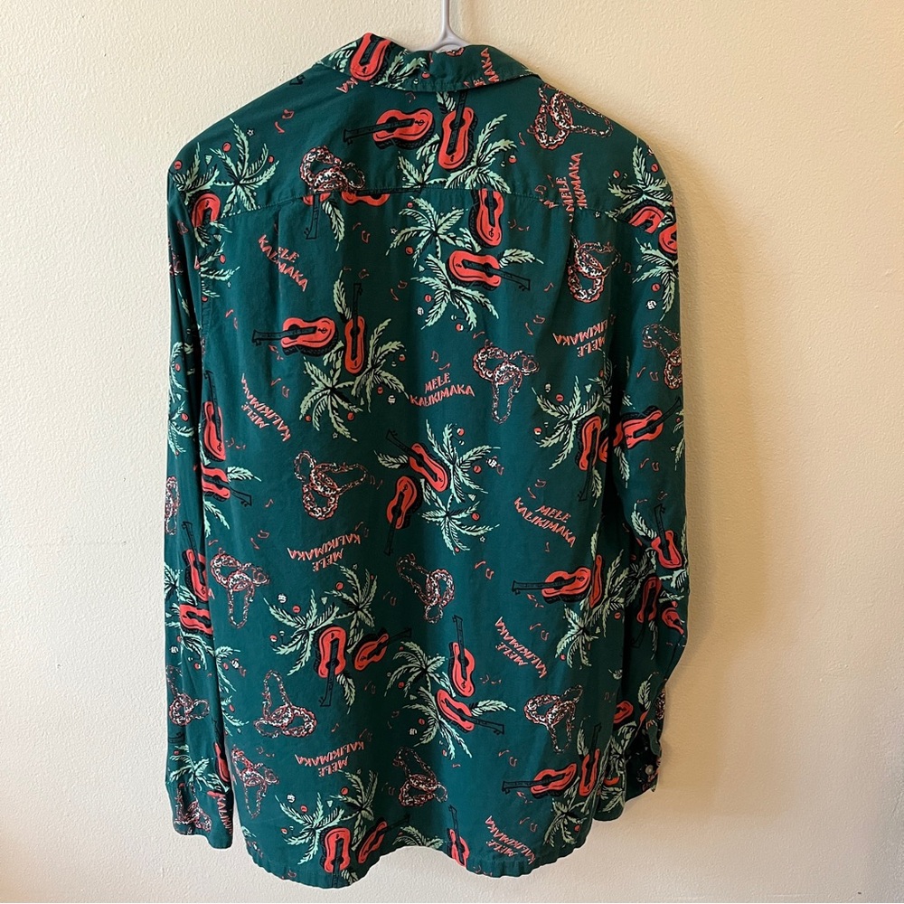 J. Crew Button Down Shirt Long sleeve Men's Size Small Guitar Print - Picture 7 of 7